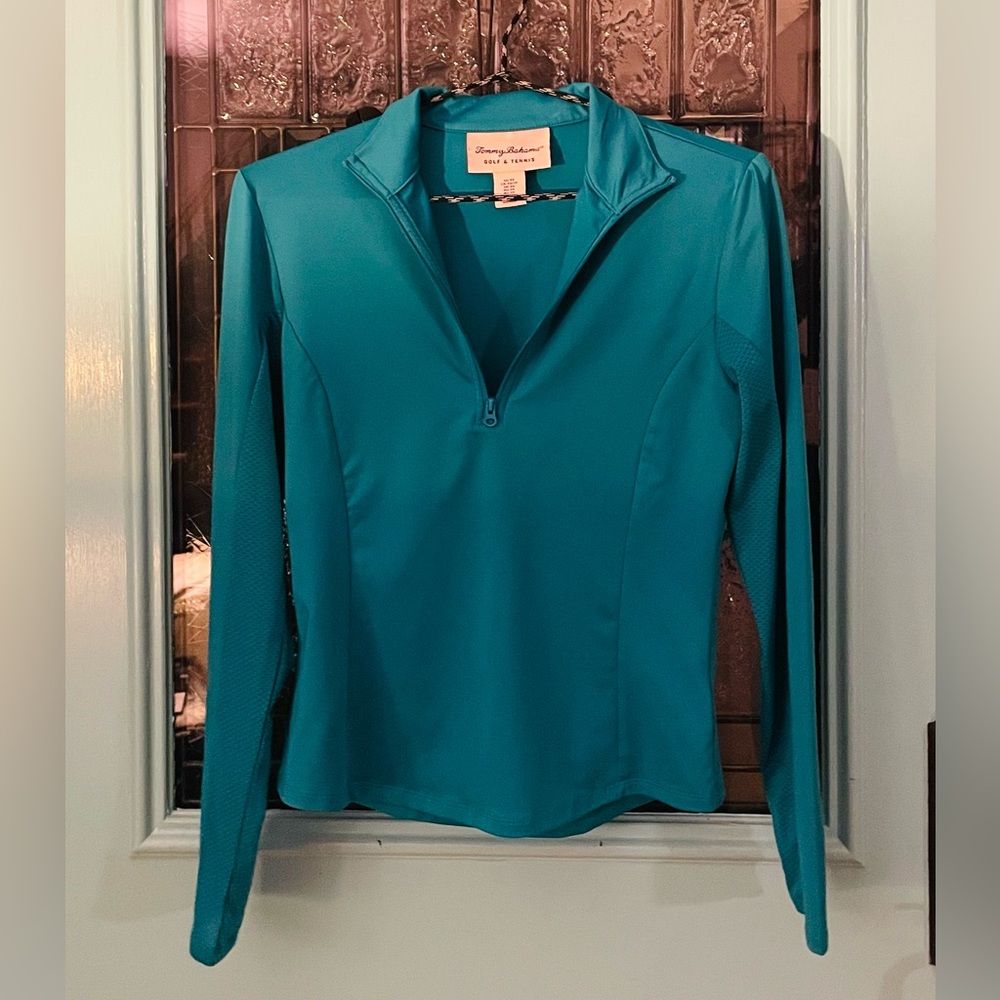 Tommy Bahama Women's Golf And Tennis Teal Zip Jacket/Shirt